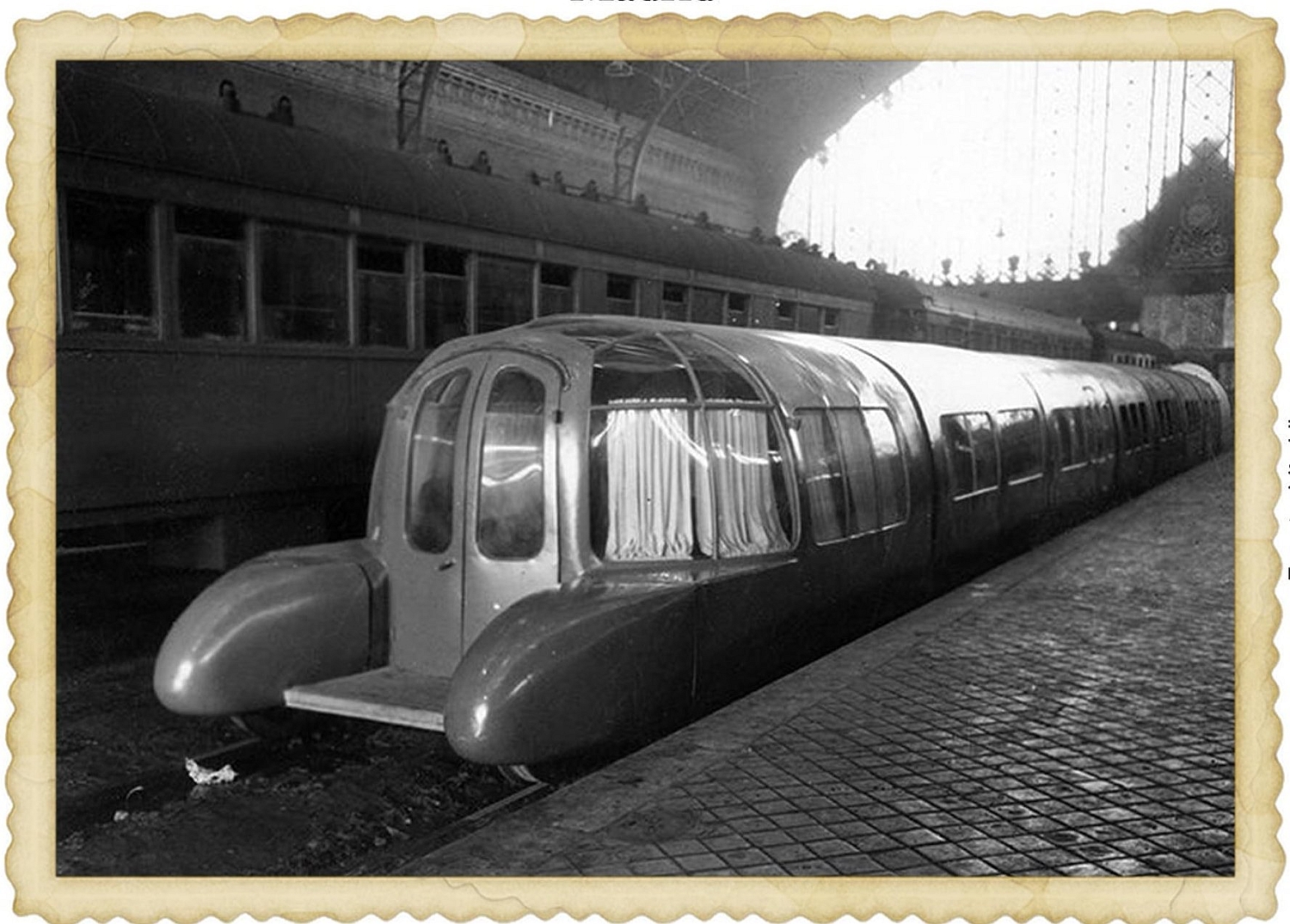 Atocha 1940. Trasera del Talgo